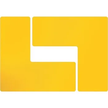 Podlahové značení - Rohová značka "L" 101,6 x 254 mm, 20 ks v balení, žlutá