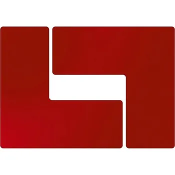 Značení Podlahové značení - Rohová značka "L" 101,6 x 254 mm, 20 ks v balení, červená