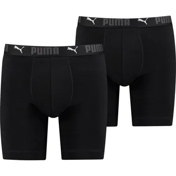 Boxerky Pánské boxerky Puma SPORT COTTON LONG BOXER (2-PACK) černé 935523-01 - XL | UK 9,5 | US 10,5