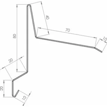 Střecha Závětrná lišta na pult r.š. 250mm Barva: RAL 7016 - Antracit, Materiál: Lakovaný pozinkovaný plech MATT