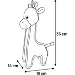 Hračka FLAMINGO textil - Strong Stuff žirafa žlutá 14x18x35cm