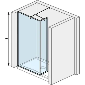 JIKA Pure - skleněná stěna walk-in pro sprchovou vaničku 1400x800/900 mm (H268422...6681), Stříbrná (H2684220026681)