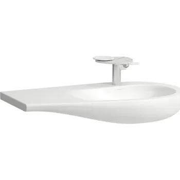 Umyvadlo LAUFEN ILBAGNOALESSI - umyvadlo do nábytku, odkládací plocha vlevo (H814976) Barva: Bílá mat, Provedení: bez otvoru pro baterii