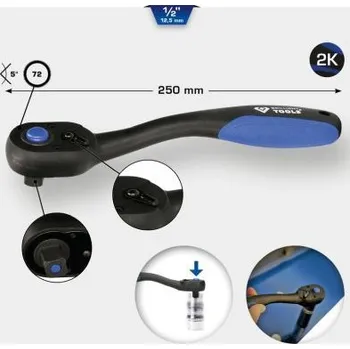 Gola hlavice Brilliant Tools BT022900 1/2" ráčna s přepínací páčkou