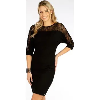 Dámská móda Dámské šaty s 3/4 rukávem Litex 5F157 černá S