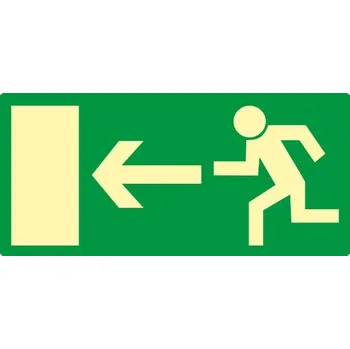 Značení Únikový východ vlevo, plast 40 x 20 cm