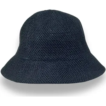 Klobouk Krumlovanka - Letní dámský klobouk Crochet Cloche nemačkavý - černý- bílý P-12922 VYBERTE BAREVNOU VARIANTU: černá