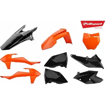Sada plastů KTM SX/SX-F '16-'18 (oranžová/černá), POLISPORT