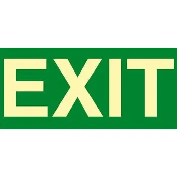 Exit, plast 21,0 x 10,5 cm