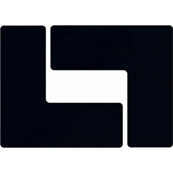 Značení Podlahové značení - Rohová značka "L" 76,2 x 203,2 mm, 20 ks v balení, černá