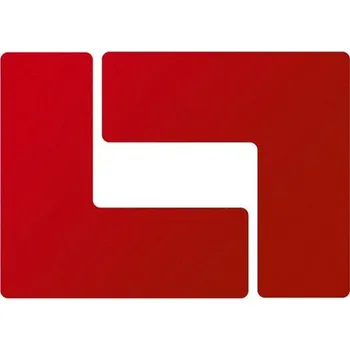Značení Podlahové značení - Rohová značka "L" 76,2 x 203,2 mm, 20 ks v balení, červená