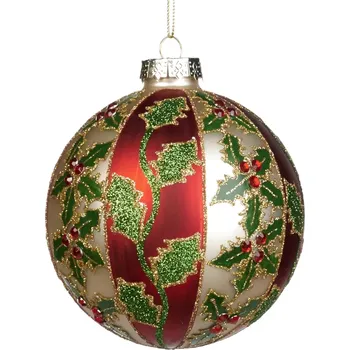 Vánoční ozdoba BARRINGTON FURNITURE Ozdoba na stromeček lístky cesmína GW-TR21201