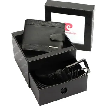 Pierre Cardin pánská dárková sada peněženka s páskem Laurian, Délka 135 Pierre Cardin 97k-cube