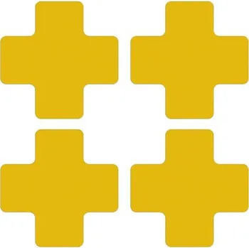 Podlahové značení - Středová značka "+" 50,8 x 127 mm, 20 ks v balení, žlutá