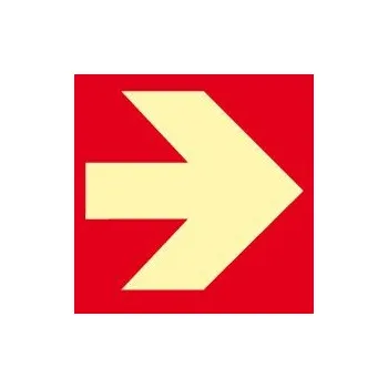 Směrovka k zařízení PO (vlevo, vpravo), plast 10,5 x 10,5 cm