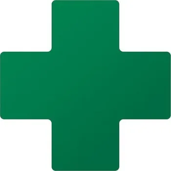 Podlahové značení - Středová značka "+" 101,6 x 254 mm, 20 ks v balení, zelená