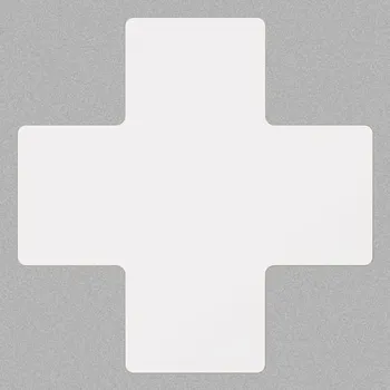 Značení Podlahové značení - Středová značka "+" 101,6 x 254 mm, 20 ks v balení, bílá