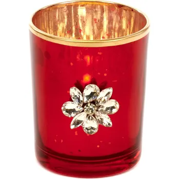 Vánoční dekorace Vánoční svícen červený