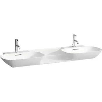 LAUFEN INO - dvojumyvadlo k zabudování do nábytku (H814304) Barva: Bílá, Provedení: bez otvoru pro baterii