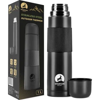 Termoska MOUNTAIN GOAT Termoska na kávu nebo čaj MOUNTAIN GOAT 1000 ml 1 LITR ČERNÁ