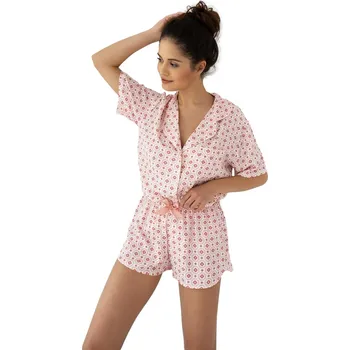 Dámské pyžamo Dámské rozepínací pyžamo SENSIS PENELOPA ecru XL 0