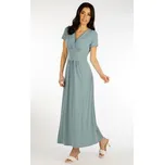 Dámské šaty s krátkým rukávem Litex 5F046 šedozelená M