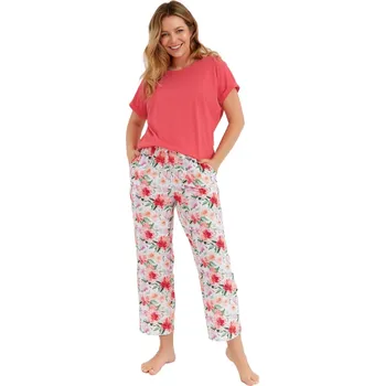 Dámské pyžamo Dámské pyžamo TARO ARIA 3427 korálová M 0