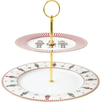 ÚŽASNÝ ETAŽÉR S MOTIVEM LOUSKÁČKA (Poschoďový podnos na cukroví)