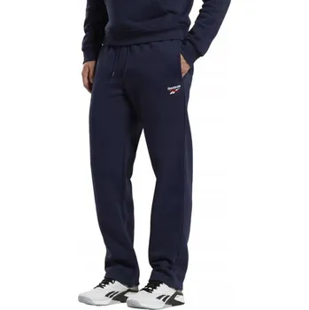 3111 PÁNSKÉ TEPLÁKY REEBOK KAPSY ROVNÉ NOHAVICE S