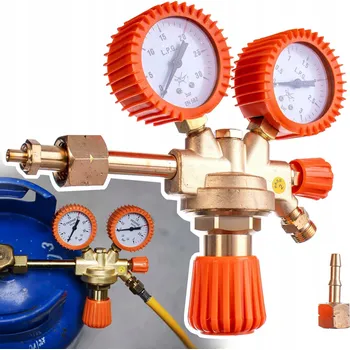 Plynová hadice Redukční ventil propan butan na LPG plyn 2x manometr dlouhá přívodní trubka