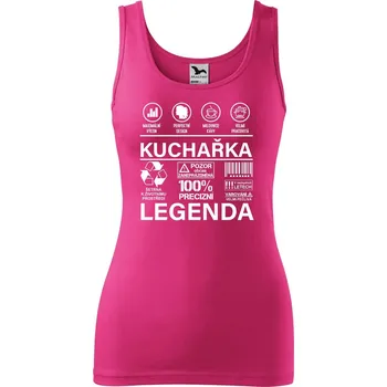Dámské tílko s potiskem Kuchařka legenda Velikost: M, Barva: Purpurová