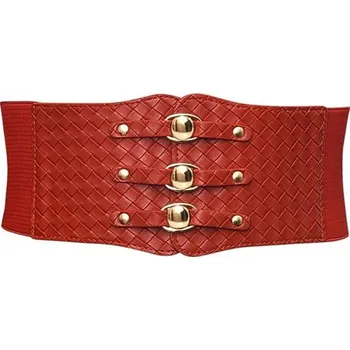 Módní doplněk Dámský gotický široký korzetový pásek splétaný Vugrin Červený Lifestyle F8514764s3