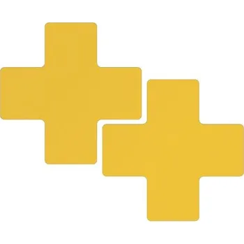 Podlahové značení - Středová značka "+" 76,2 x 203,2 mm, 20 ks v balení, žlutá