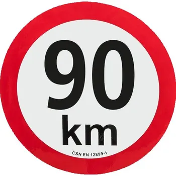 Označení max. rychlosti 90 km/h, reflexní fólie I. třídy Ø 20 cm