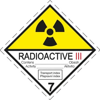 Značení Značka ADR č. 7C, magnetická fólie 1,5 mm (25 x 25 cm)