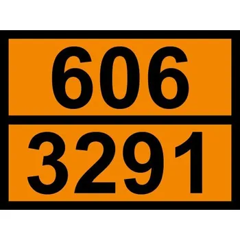 Samolepicí oranžová fólie s čísly 606/3291