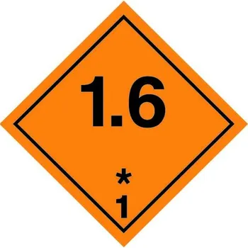 Značení Značka ADR č. 1.6, pevná na plechu (30 x 30 cm)