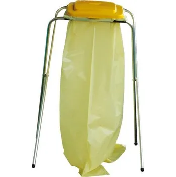 Odpadkový koš Skládací stojan na pytle se žlutým víkem - objem 120 l