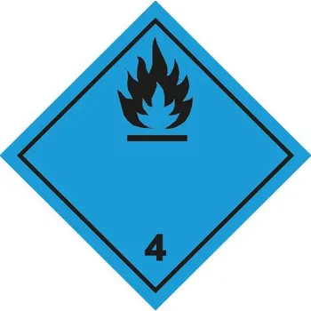 Značka ADR č. 4.3 černý plamen, magnetická fólie 0,5 mm (30 x 30 cm)