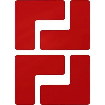 Podlahové značení - Rohová značka "L" 50,8 x 127 mm, 20 ks v balení, červená