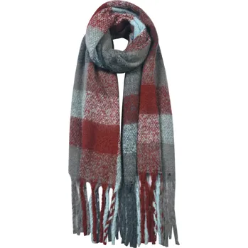 Šála Veliká šedá kostkovaná šála - 50*180 cm