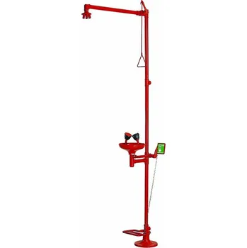 Lékárnička Tělová / oční sprcha pro montáž do podlahy - červená ( Ø 23 cm x 76,5 cm )