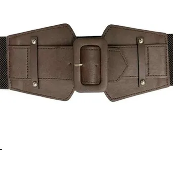 Opasek Dámský kožený široký korzetový pásek Farina Tmavě hnědý Lifestyle 97k-cube