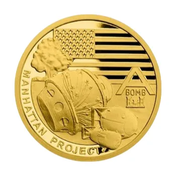 Česká Mincovna zlatá investiční mince Válečný rok 1942 – Projekt Manhattan Proof