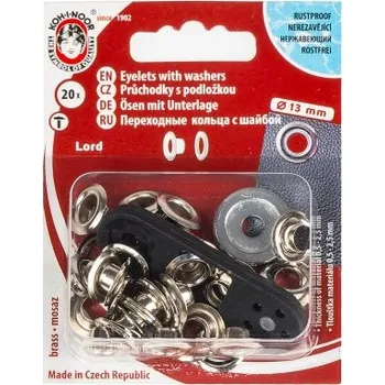 Knoflík Bellatex Knoflík stiskací s podložkou - průchodka Kovová