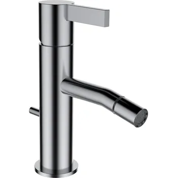Vodovodní baterie Kartell LAUFEN - bidetová stojánková páková baterie, pevný výtok 110 mm, s automatickou výpustí, PVD inox kartáčovaná ocel, H3413310901011