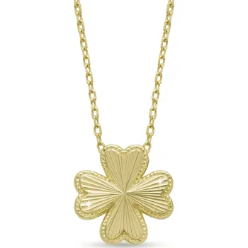 Řetízek Stříbrný řetízek s přívěskem čtyřlístku- pozlacený 2407