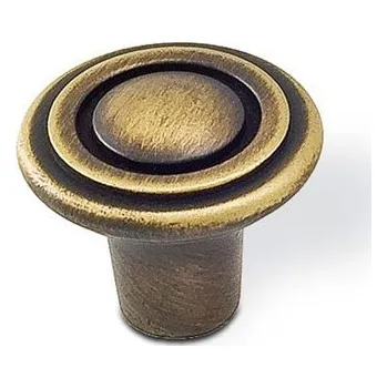 Dveřní kování Rustikální knopka 1984-30 ZN31 staromosaz brinýr kartáčovaný SIRO 14013