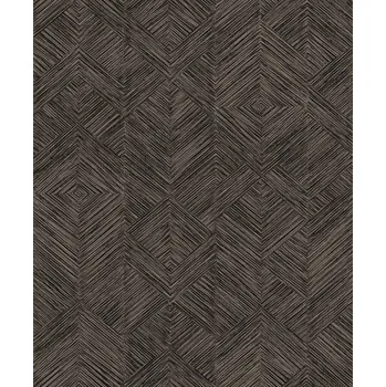 Tapeta Masureel Vliesová tapeta na zeď, hnědo-černá, grafická, TRI102, The Texture Book, Masureel, velikost 10,05 x 0,53 m