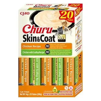 Pamlsek pro kočku Churu Cat BOX Skin&Coat Chicken Variety 20x14g